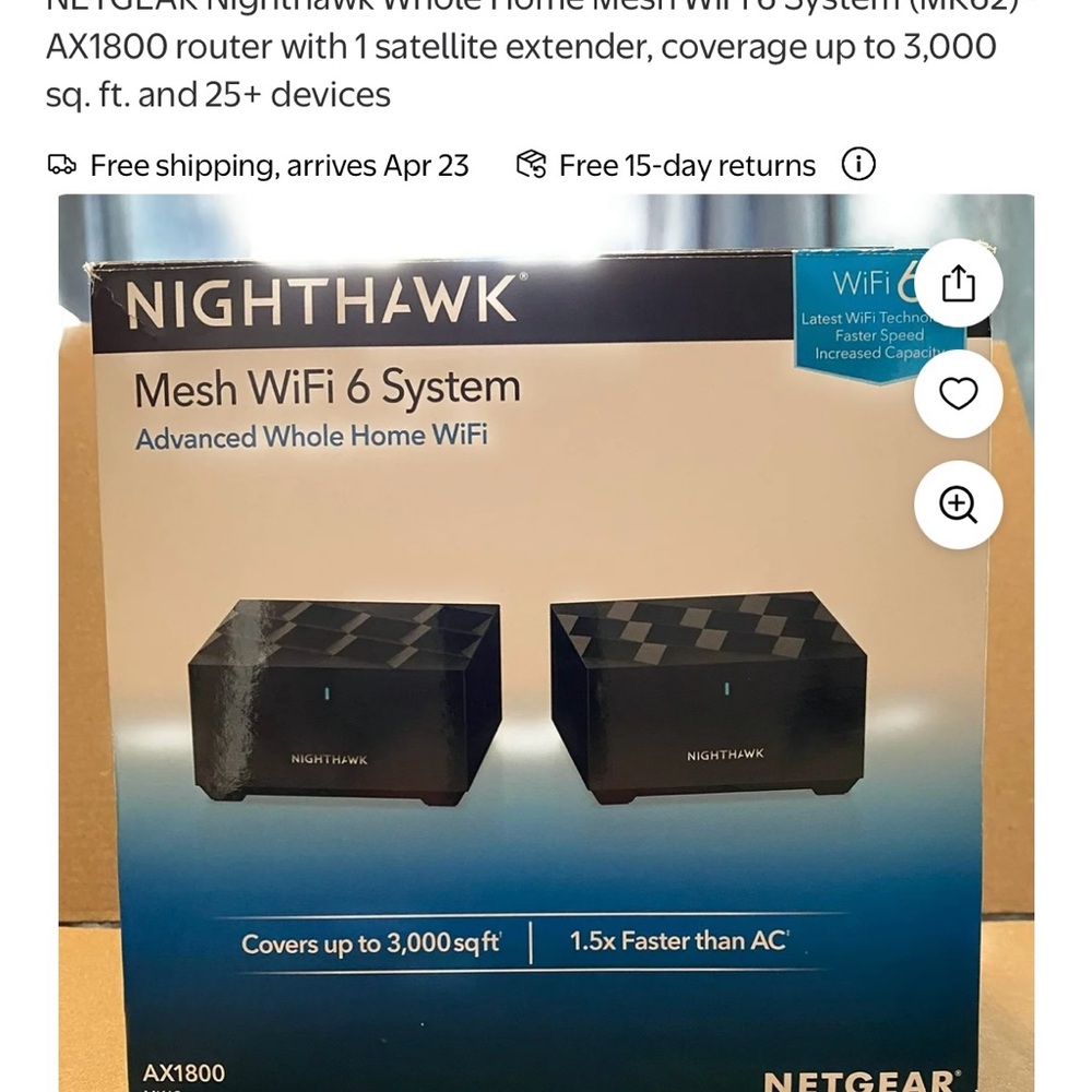 NETGEAR Nighthawk Mesh WiFi 6 System - Black